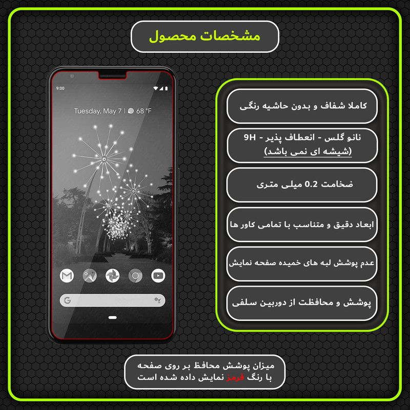محافظ صفحه نمایش مولتی نانو مدل X-S2N مناسب برای گوشی موبایل گوگل Pixel 3A XL بسته دو عددی