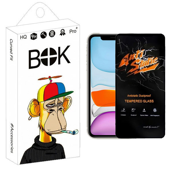 محافظ صفحه نمایش بوک مدل Carbon Antistatic مناسب برای گوشی موبایل اپل iPhone XR / 11