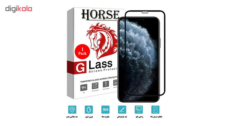 محافظ صفحه نمایش 5D هورس مدل FAG مناسب برای گوشی موبایل اپل iPhone 11 Pro Max