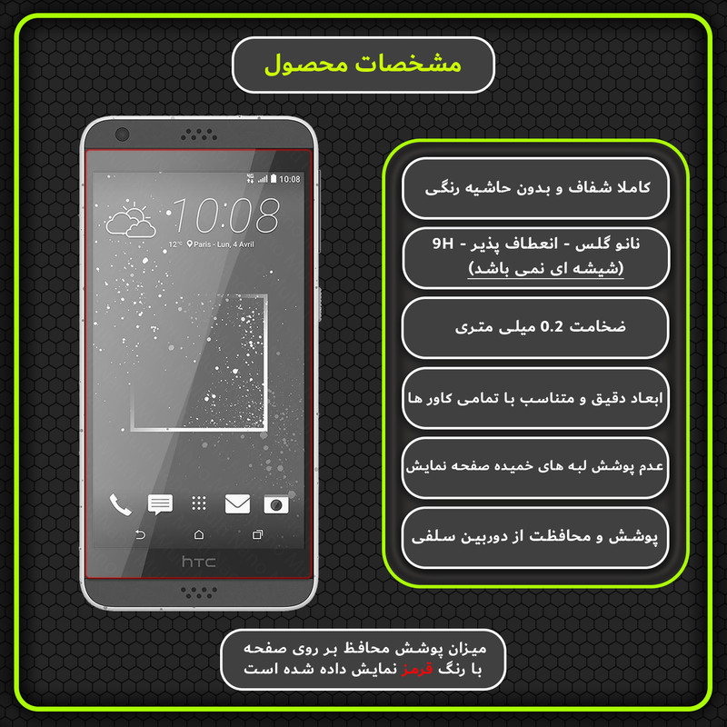 محافظ صفحه نمایش مولتی نانو مدل X-S2N مناسب برای گوشی موبایل اچ تی سی Desire 530 بسته دو عددی