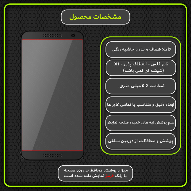 محافظ صفحه نمایش مولتی نانو مدل X-S2N مناسب برای گوشی موبایل اچ تی سی Desire 610 بسته دو عددی