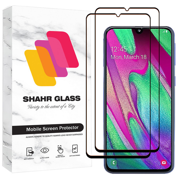 محافظ صفحه نمایش شیشه ای شهر گلس مدل FUL2مناسب برای گوشی موبایل سامسونگ Galaxy A40 / A01 / M01 بسته دو عددی