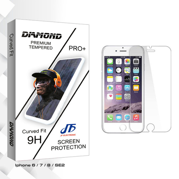 محافظ صفحه نمایش جی اف مدل Diamond glass مناسب برای گوشی موبایل اپل Iphone 6/7/8/SE2