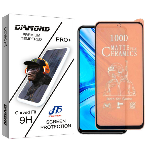 محافظ صفحه نمایش مات جی اف مدل Diamond glass مناسب برای گوشی موبایل شیائومی Redmi Note 9 pro/ Note 9S