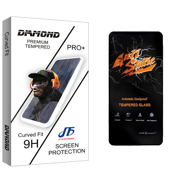 محافظ صفحه نمایش جی اف مدل Diamond Anti Static مناسب برای گوشی موبایل اپل IPHONE 13 PRO
