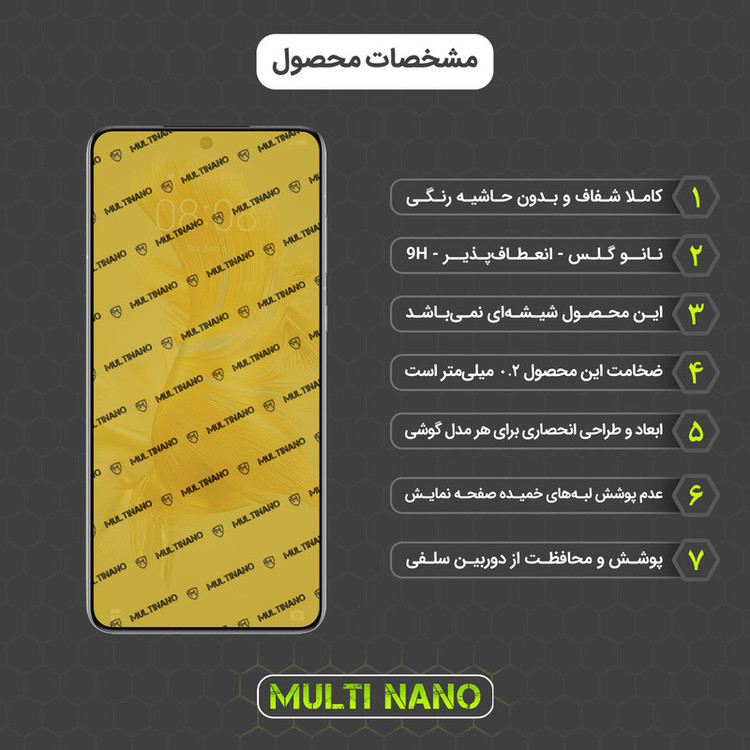 محافظ صفحه نمایش مولتی نانو مدل X-SFT مناسب برای گوشی موبایل هوآوی Mate 50E به همراه محافظ پشت