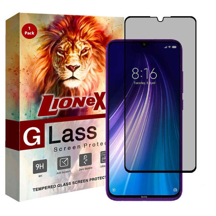 محافظ صفحه نمایش حریم شخصی لایونکس مدل PRV مناسب برای گوشی موبایل شیائومی Redmi Note 8T