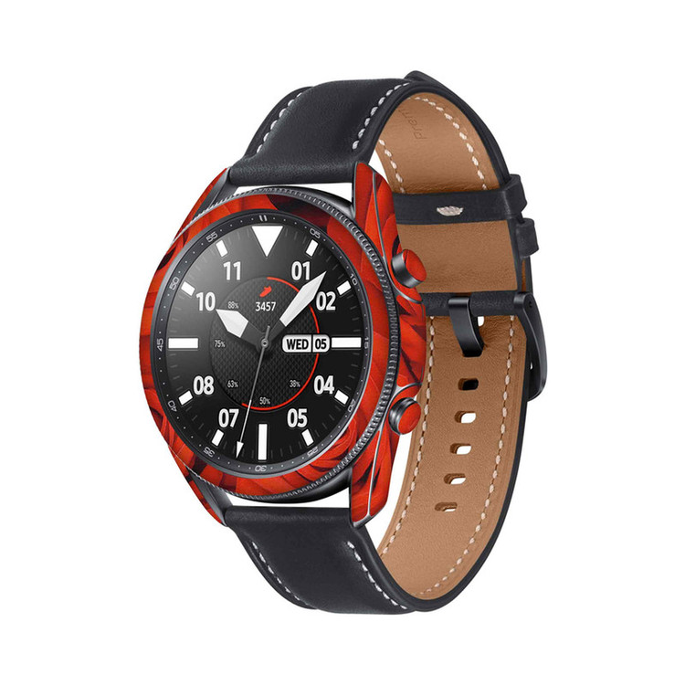 برچسب ماهوت طرح Red-Flower مناسب برای ساعت هوشمند سامسونگ Galaxy Watch3 45mm