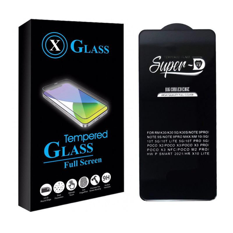 محافظ صفحه نمایش ایکس گلس مدل سوپر دی مناسب برای گوشی موبایل شیائومی poco x3
