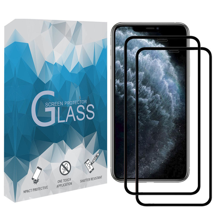 محافظ صفحه نمایش مدل FCRMP مناسب برای گوشی موبایل اپل iPhone 11 Pro Max مجموعه دو عددی