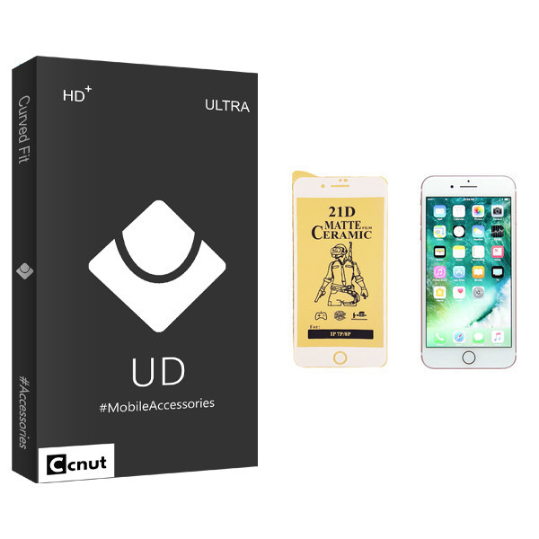 محافظ صفحه نمایش سرامیکی کوکونات مدل UD Black مناسب برای گوشی موبایل اپل iPhone 7 Plus