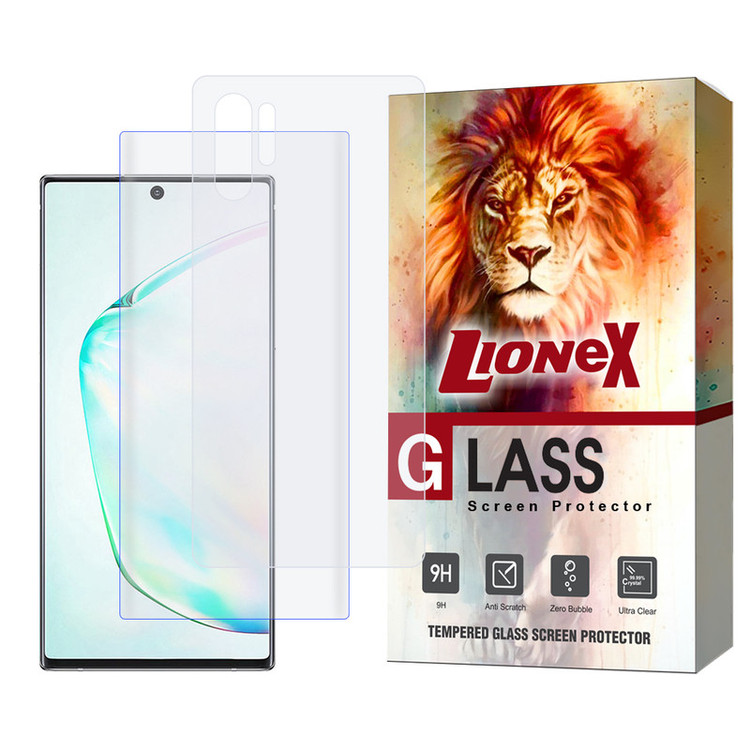 محافظ صفحه نمایش یووی لایونکس مدل UVNANOMTBL مناسب برای گوشی موبایل سامسونگ Galaxy Note 10 Plus 4G / Note 10 Plus 5G به همراه محافظ پشت گوشی