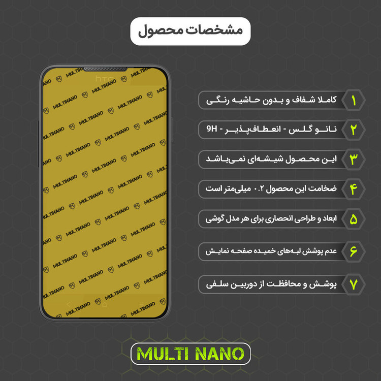 محافظ صفحه نمایش مولتی نانو مدل X-SFT مناسب برای گوشی موبایل اچ تی سی Desire 516 به همراه محافظ پشت