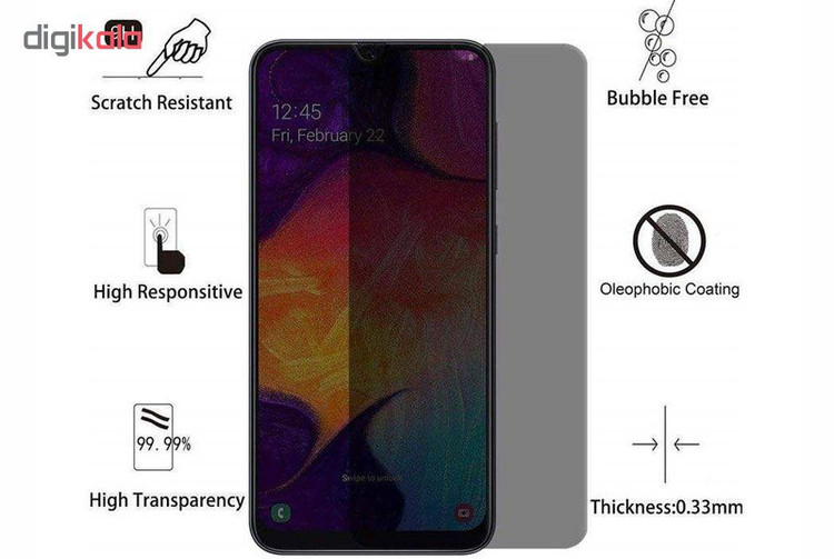 محافظ صفحه نمایش حریم شخصی گودزیلا مدل GGPS مناسب برای گوشی موبایل سامسونگ Galaxy A70s