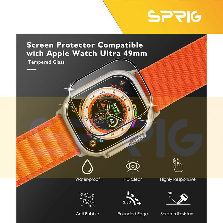 محافظ صفحه نمایش شیشهای اسپریگ مدل SH-FULL مناسب برای ساعت هوشمند ویرفیت HK8 pro max / HK9 ultra 2 / T900 Ultra بسته سه عددی