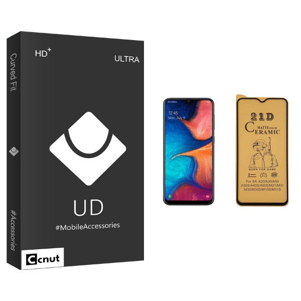 محافظ صفحه نمایش سرامیکی کوکونات مدل UD Black مناسب برای گوشی موبایل سامسونگ Galaxy A20