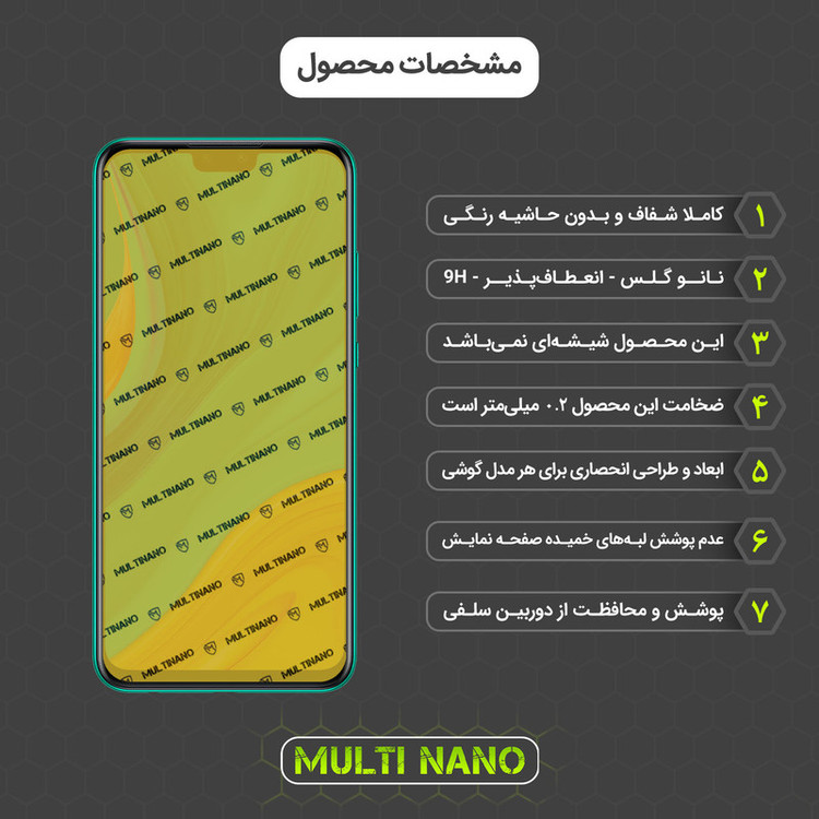 محافظ صفحه نمایش مولتی نانو مدل X-SFC مناسب برای گوشی موبایل هوآوی Y8S به همراه برچسب پوششی