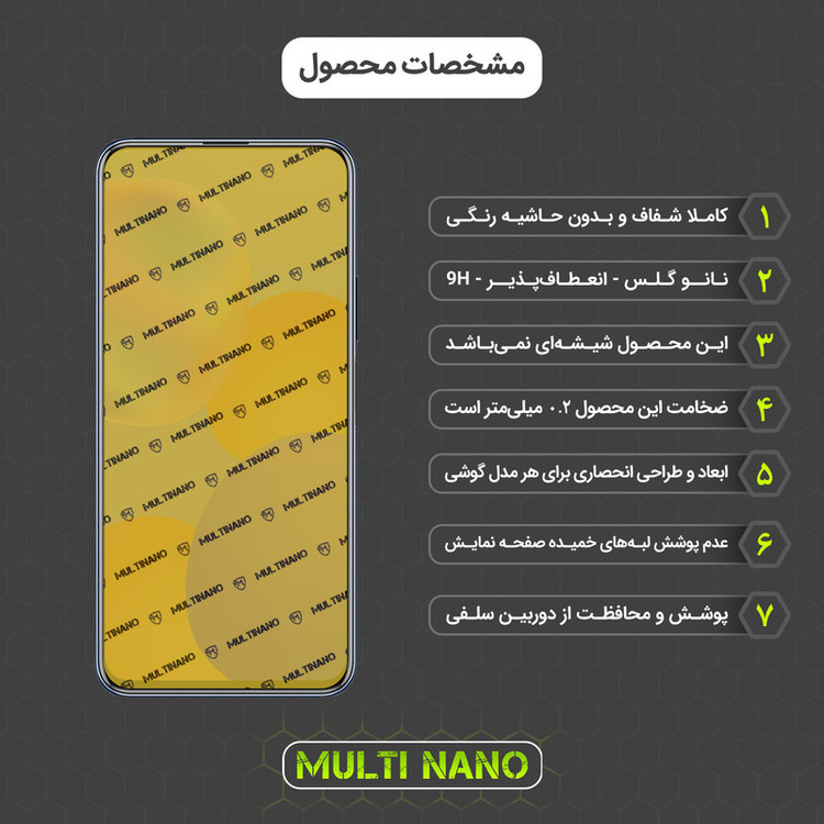 محافظ صفحه نمایش مولتی نانو مدل X-SFC مناسب برای گوشی موبایل هوآوی Nova Y9A به همراه برچسب پوششی