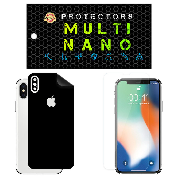محافظ صفحه نمایش مولتی نانو مدل X-SFM مناسب برای گوشی موبایل اپل iPhone X به همراه برچسب پوششی