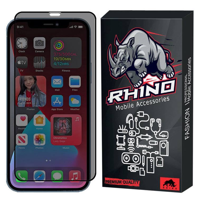 محافظ صفحه نمایش حریم شخصی راینو مدل RGP مناسب برای گوشی موبایل اپل Iphone 12