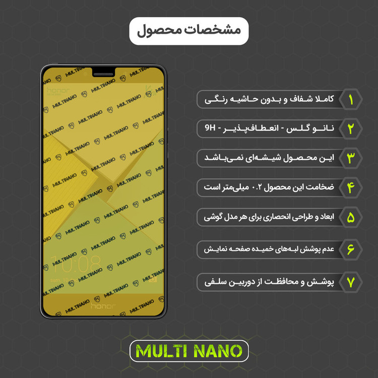 محافظ صفحه نمایش مولتی نانو مدل X-SFC مناسب برای گوشی موبایل آنر 6X به همراه برچسب پوششی