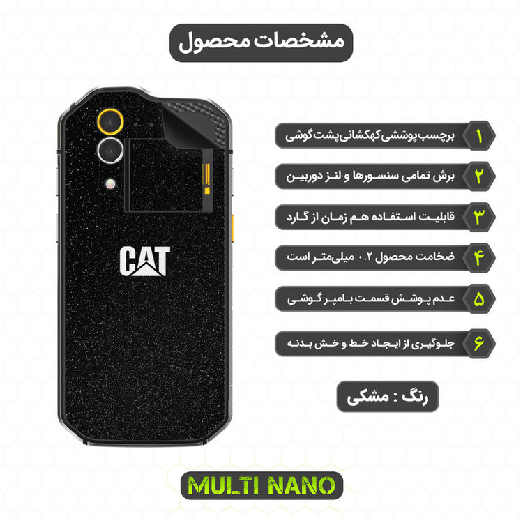برچسب پوششی مولتی نانو مدل X-F1G مناسب برای گوشی موبایل کاترپیلار Cat S60