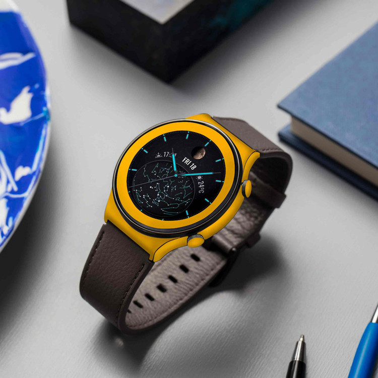 برچسب ماهوت طرح Matte-Deep-Mustard مناسب برای ساعت هوشمند هوآوی Watch GT 2 Pro
