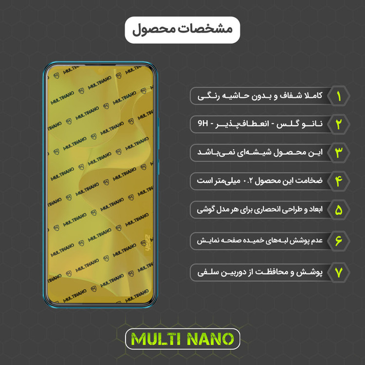 محافظ صفحه نمایش مولتی نانو مدل X-S2N مناسب برای گوشی موبایل یز Art 3S بسته دو عددی