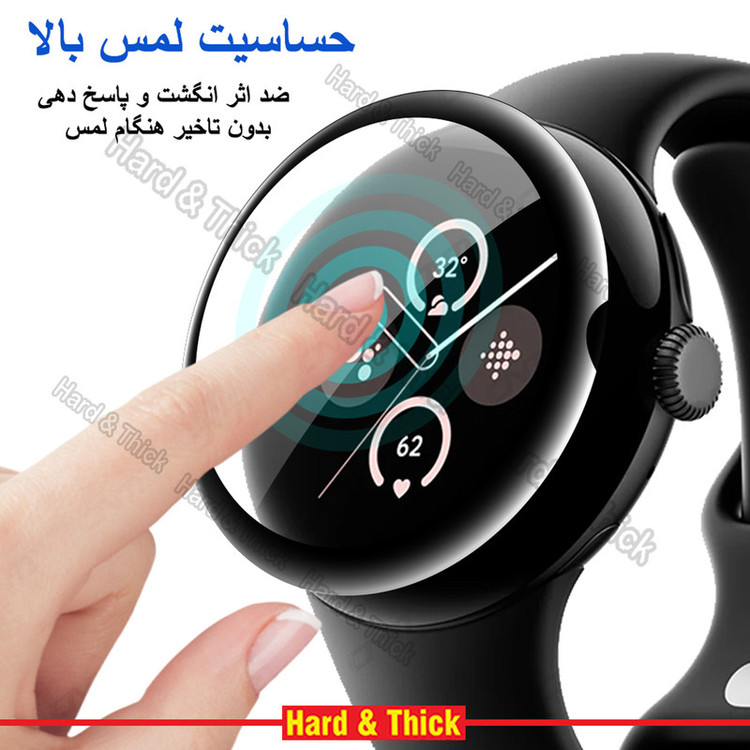 محافظ صفحه نمایش نانو هارد اند تیک مدل Pmma-HT مناسب برای ساعت هوشمند امیزفیت Active Edge بسته دو عددی