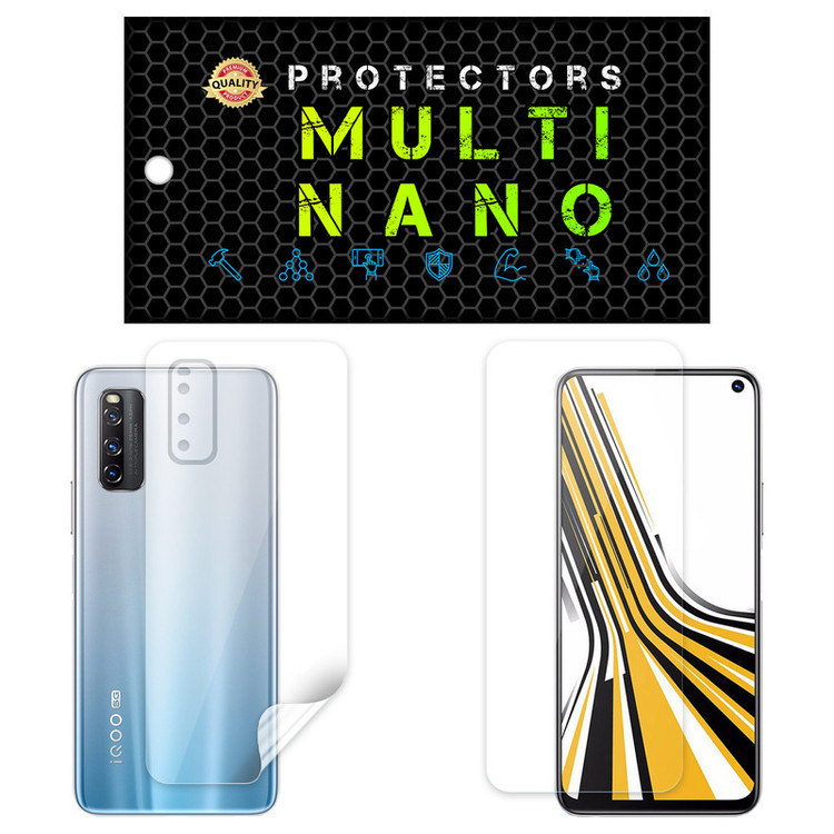 محافظ صفحه نمایش مولتی نانو مدل X-SFT مناسب برای گوشی موبایل ویوو iQOO Neo 3 5G به همراه محافظ پشت
