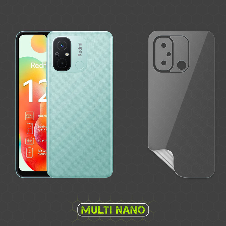 محافظ صفحه نمایش مولتی نانو مدل X-SFT مناسب برای گوشی موبایل شیائومی Redmi 12C به همراه محافظ پشت