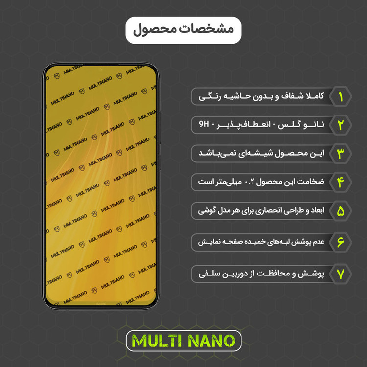 محافظ صفحه نمایش مولتی نانو مدل X-SFT مناسب برای گوشی موبایل شیائومی Redmi Note 8 به همراه محافظ پشت