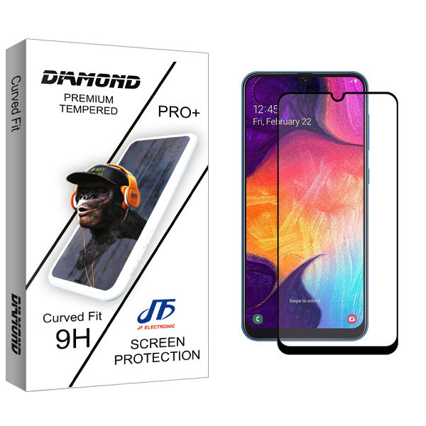 محافظ صفحه نمایش فول چسب جی اف مدل Diamond glass مناسب برای گوشی موبایل سامسونگ Galaxy A10