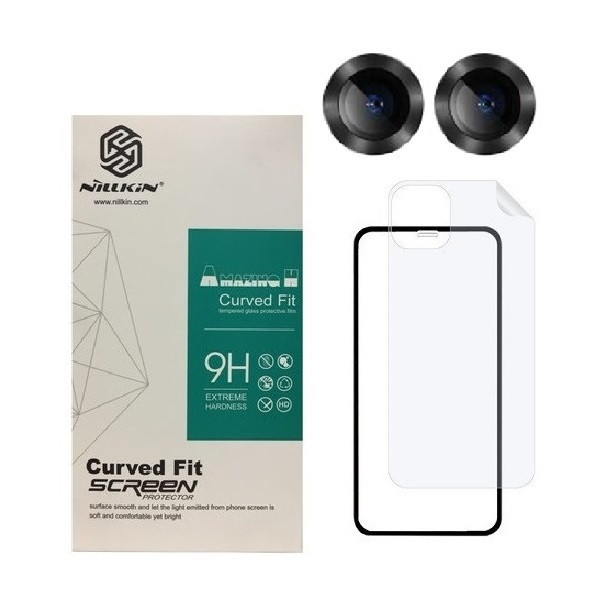 محافظ صفحه نمایش مدل 2FN مناسب برای گوشی موبایل اپل iPhone 14 به همراه محافظ پشت گوشی و محافظ لنز دوربین