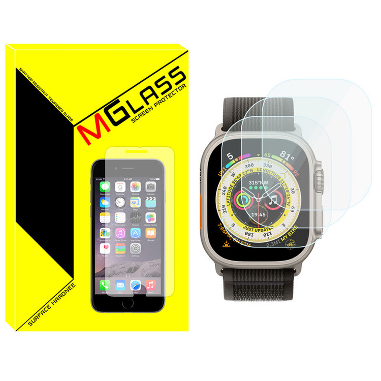 محافظ صفحه نمایش شیشهای امگلس مدل SH-MG مناسب برای ساعت هوشمند هاینو تکو T94 Ultra Max بسته سه عددی