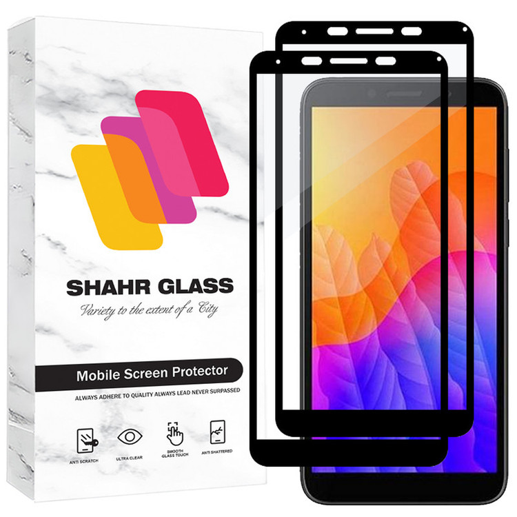 محافظ صفحه نمایش شیشه ای شهر گلس مدل FUL2 مناسب برای گوشی موبایل هوآوی Y5 Prime 2018 / Y5 Lite 2018 / آنر 7S / 9S / Y5p بسته دو عددی