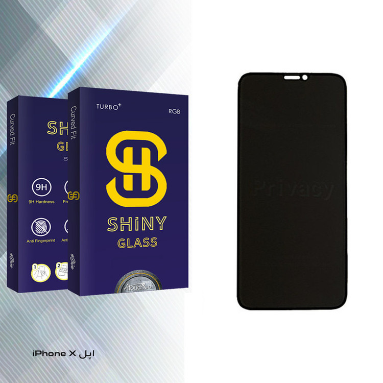 محافظ صفحه نمایش حریم شخصی آتوچبو مدل Shiny Glass مناسب برای گوشی موبایل اپل iPhone X