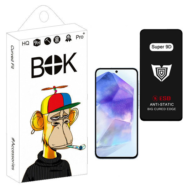 محافظ صفحه نمایش بوک مدل Super 9D Pro مناسب برای گوشی موبایل سامسونگ Galaxy a55