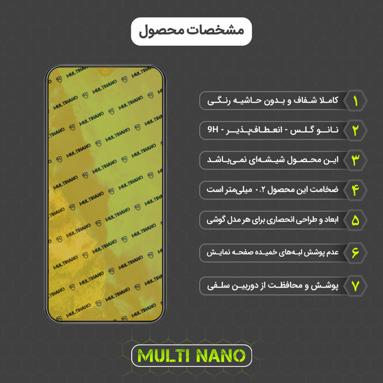 محافظ صفحه نمایش مولتی نانو مدل X-S2N مناسب برای گوشی موبایل کوبوت P30 بسته دو عددی