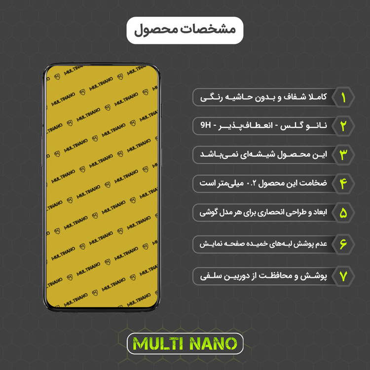 محافظ صفحه نمایش مولتی نانو مدل X-S1N مناسب برای گوشی موبایل وان پلاس 6T