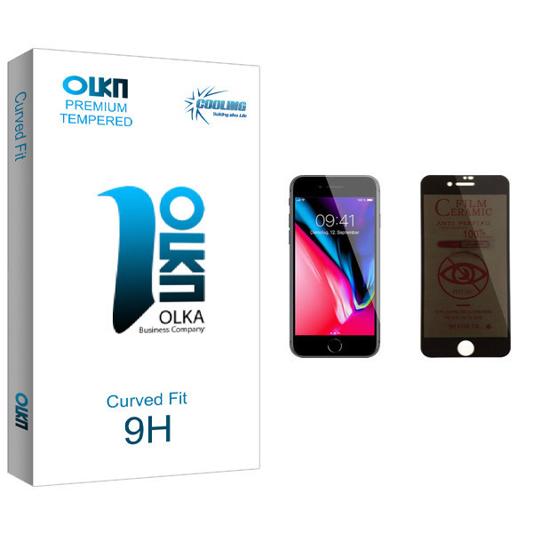 محافظ صفحه نمایش حریم شخصی کولینگ مدل Olka glass مناسب برای گوشی موبایل اپل iPhone 8