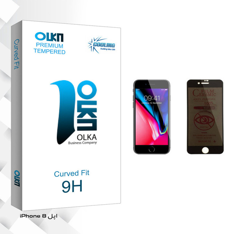 محافظ صفحه نمایش حریم شخصی کولینگ مدل Olka glass مناسب برای گوشی موبایل اپل iPhone 8