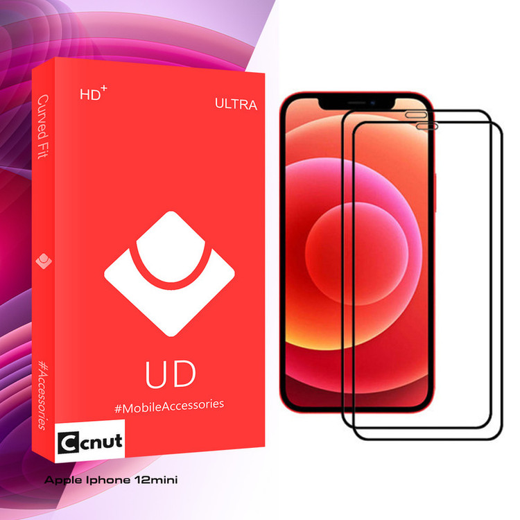 محافظ صفحه نمایش کوکونات مدل UD Glass مناسب برای گوشی موبایل اپل Iphone 12mini بسته دو عددی