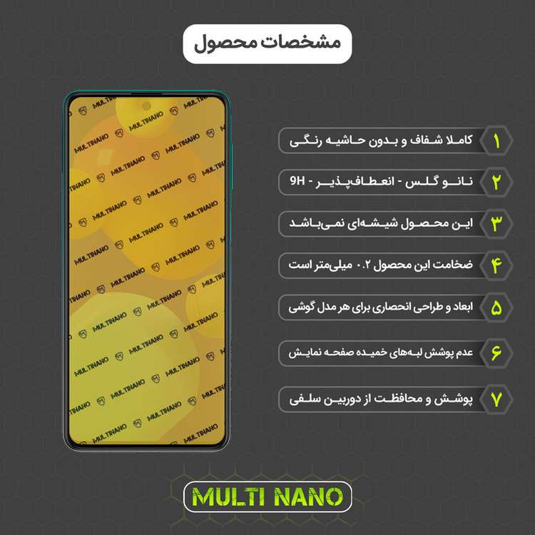 محافظ صفحه نمایش مولتی نانو مدل X-SFG مناسب برای گوشی موبایل سامسونگ Galaxy M62 به همراه برچسب پوششی