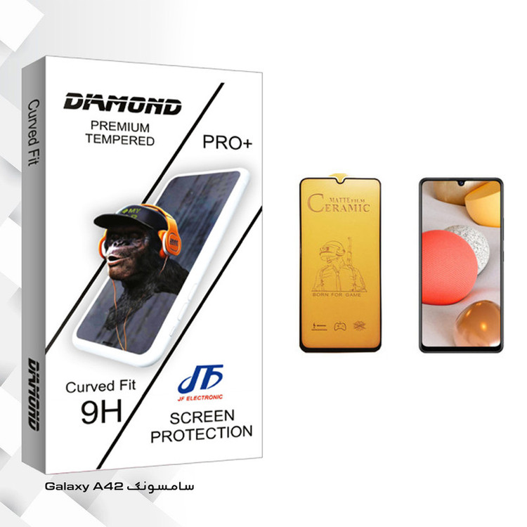 محافظ صفحه نمایش سرامیکی جی اف مدل Diamond glass مناسب برای گوشی موبایل سامسونگ Galaxy A42