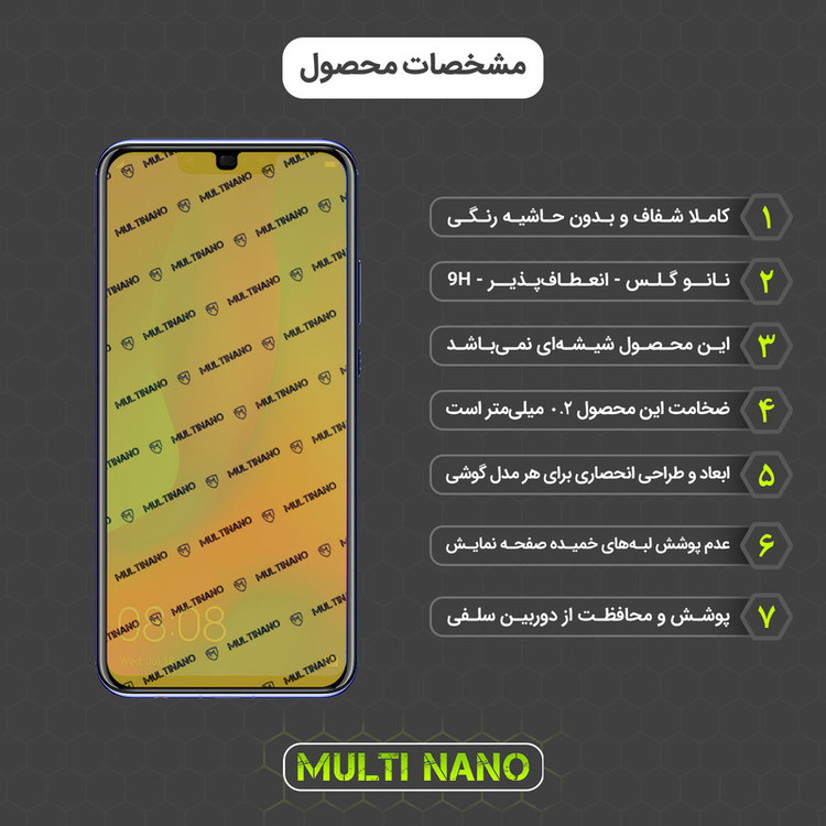 محافظ صفحه نمایش مولتی نانو مدل X-SFG مناسب برای گوشی موبایل هوآوی Nova 3 به همراه برچسب پوششی