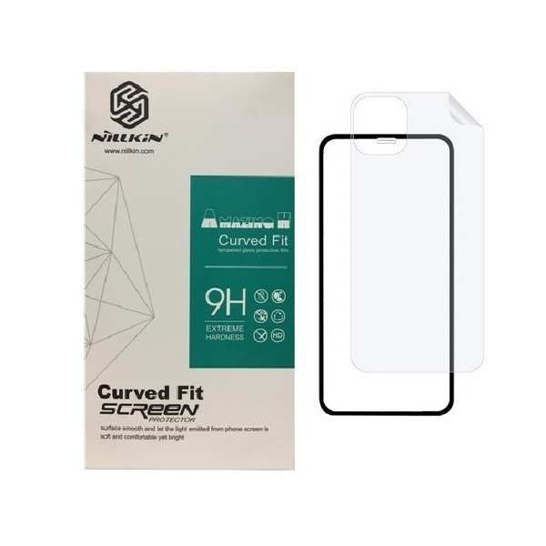 محافظ صفحه نمایش مدل 2FN مناسب برای گوشی موبایل اپل iPhone 12 به همراه محافظ پشت گوشی