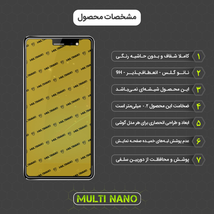 محافظ صفحه نمایش مولتی نانو مدل X-SFG مناسب برای گوشی موبایل جی ال ایکس Rasa Plus به همراه برچسب پوششی