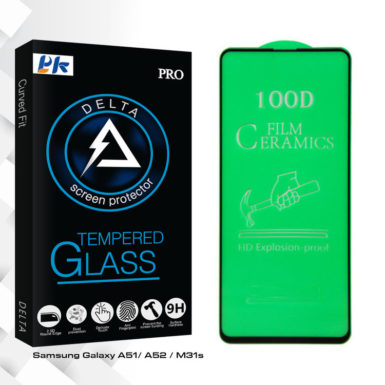 محافظ صفحه نمایش سرامیکی پی کی مدل Delta Glass مناسب برای گوشی موبایل سامسونگ Galaxy A51/ A52 / M31s