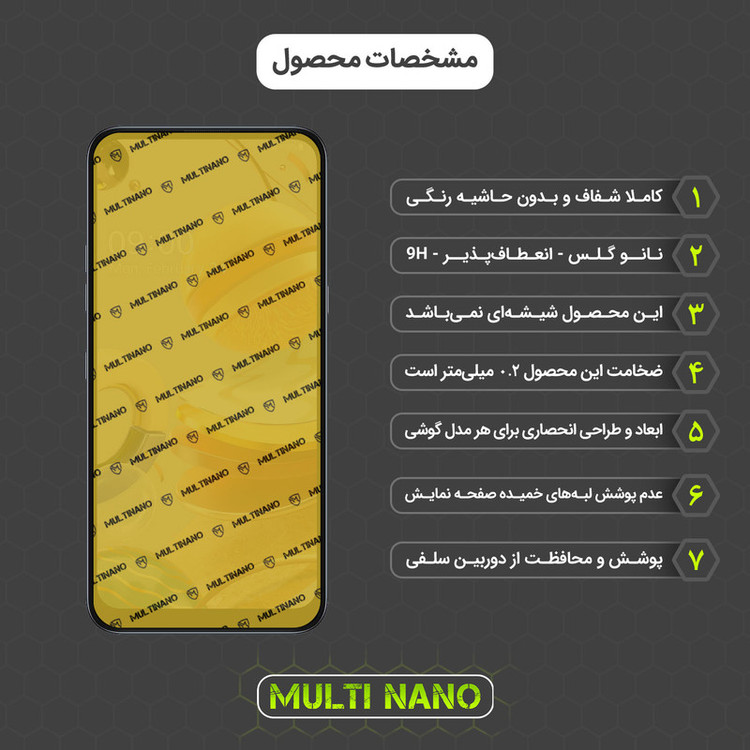 محافظ صفحه نمایش مولتی نانو مدل X-SFC مناسب برای گوشی موبایل ال جی Q61 به همراه برچسب پوششی